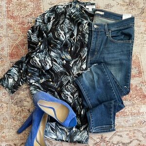 Nordstrom NWT smoke swirl blouse